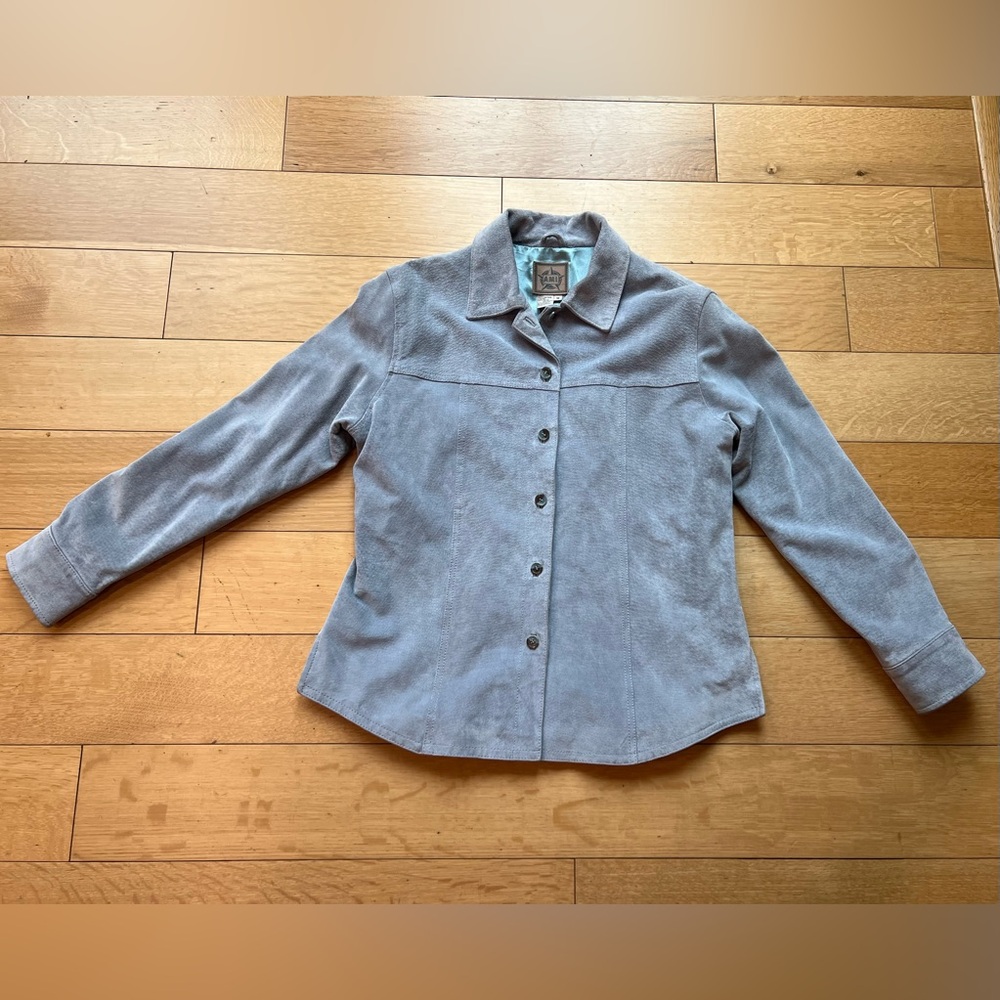 Women's vintage Y2K suede shirts jacket